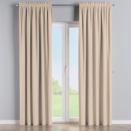 Zasłona na kanale z grzywką 1 szt. 130x245 kremowy beż