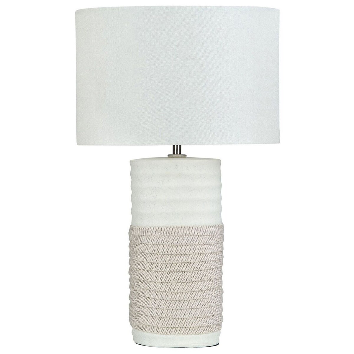 Lampka nocna porcelanowa beżowa NAVIA