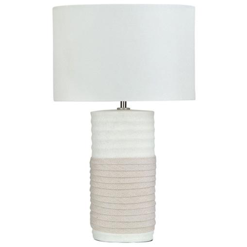 Lampka nocna porcelanowa beżowa NAVIA