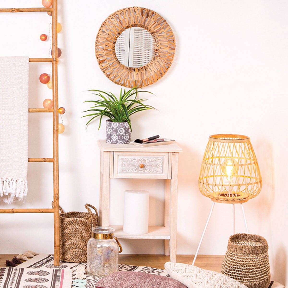 Szafka nocna HINA z 1 szufladką, komoda do sypialni