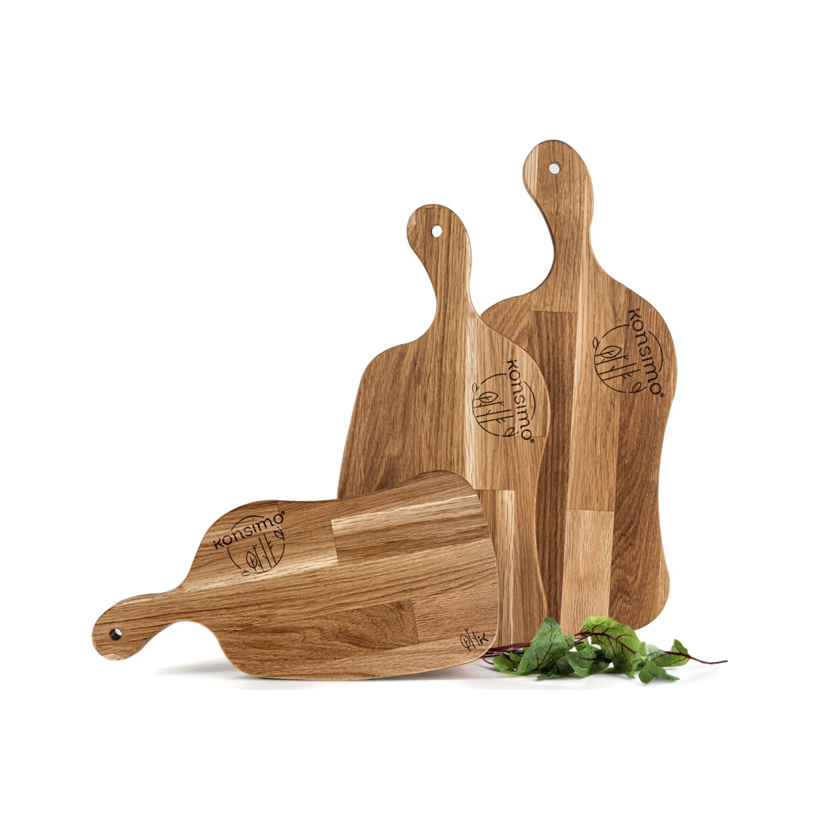 Konsimo LIVO Zestaw desek do krojenia (3szt.), drewno dębowe