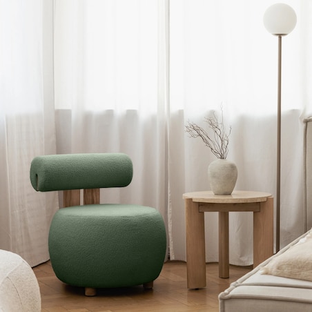 Fotel tapicerowany HANNI - II ciemnozielony 70x63x71 cm