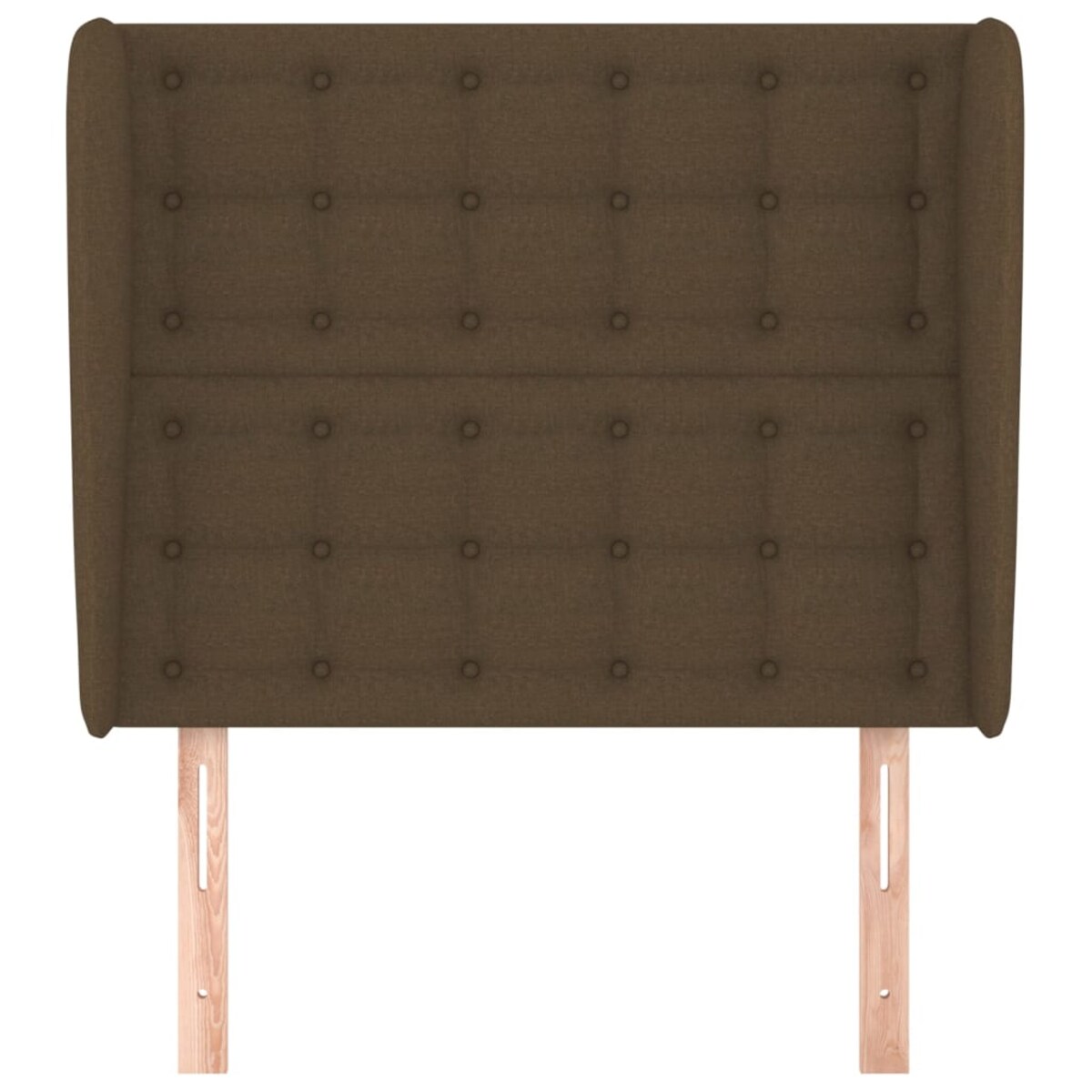 vidaXL Zagłówek uszak, ciemnobrązowy, 103x23x118/128 cm, tkanina