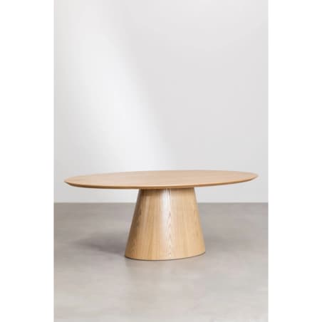 Owalny stół do jadalni jesionowy Aura 120x220 cm