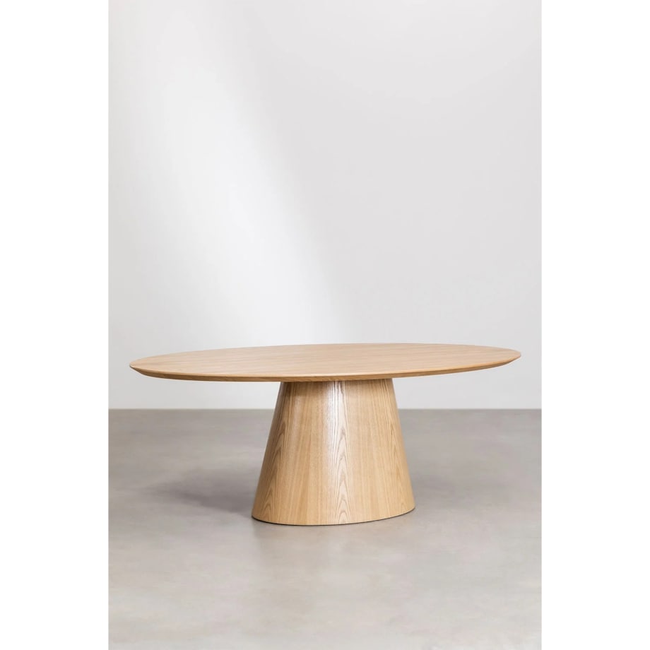 Owalny stół do jadalni jesionowy Aura 120x220 cm