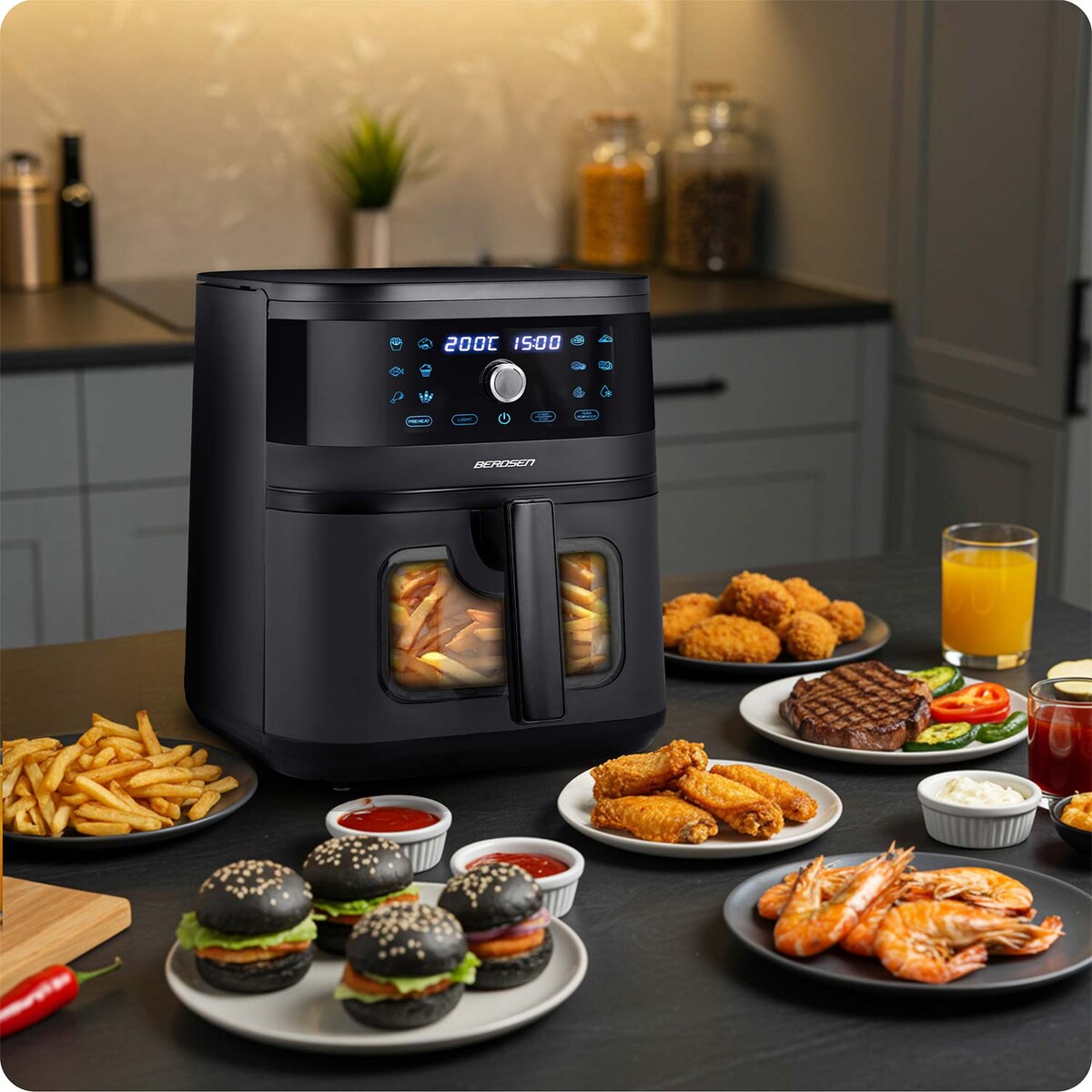 Frytkownica beztłuszczowa air fryer frytownica 8l Berdsen BD-6611700W