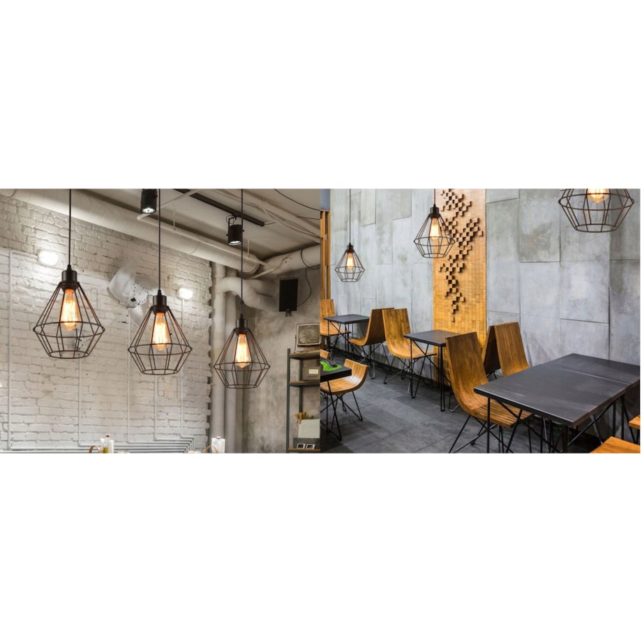 Lampa Sufitowa Wisząca W Stylu Loft Reno E27