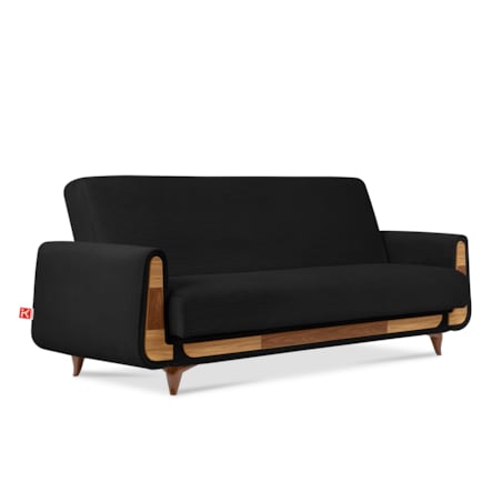 KONSIMO GUSTAVO II Sofa 3-osobowa, kolor czarny
