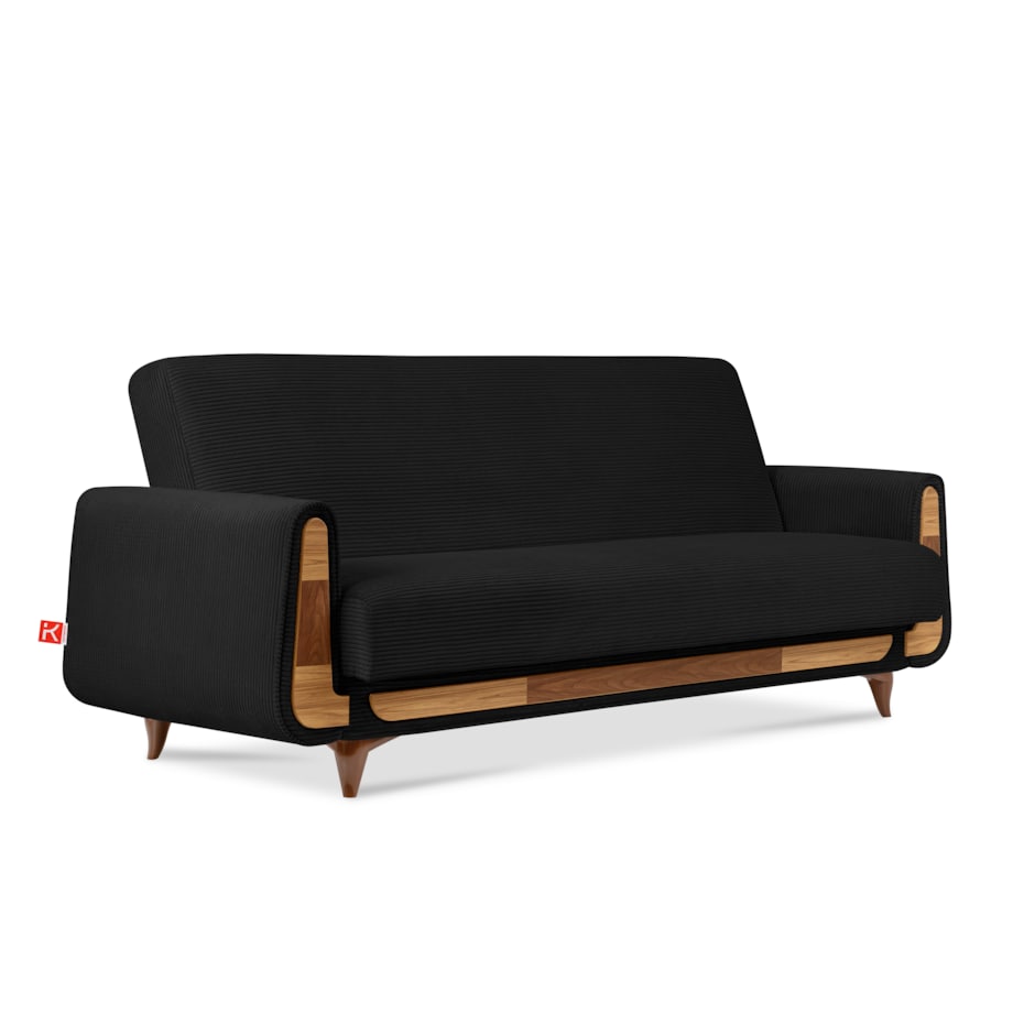 KONSIMO GUSTAVO II Sofa 3-osobowa, kolor czarny