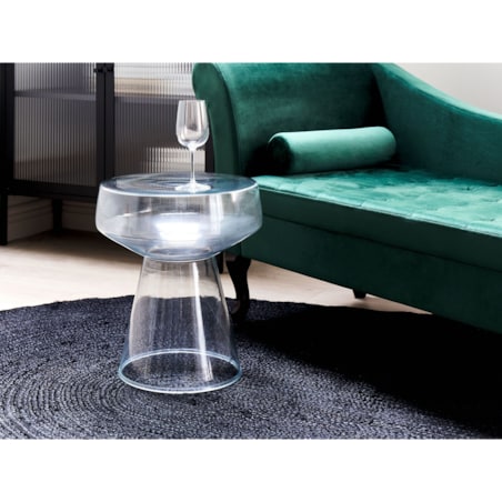 Stolik pomocniczy szklany przezroczysty LAGUNA