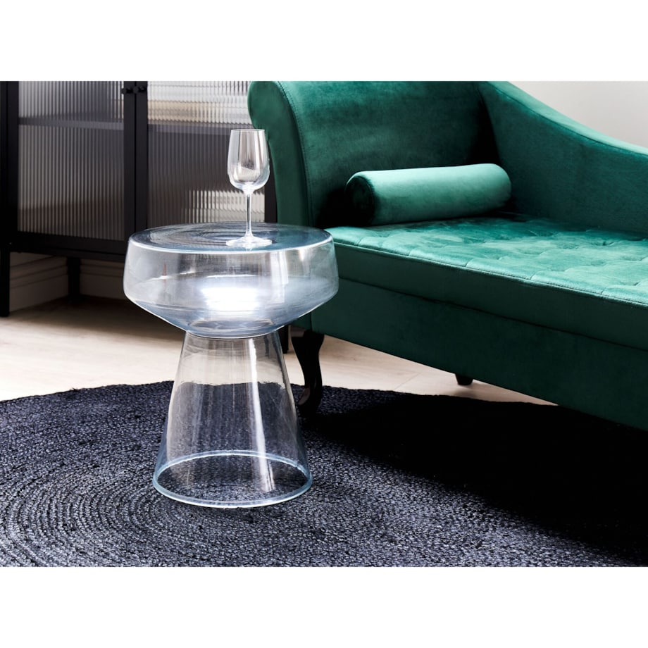 Stolik pomocniczy szklany przezroczysty LAGUNA