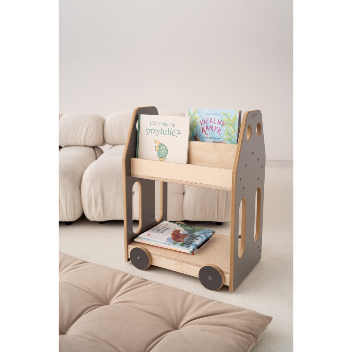 AUTKO - biblioteczka/regał montessori - szary