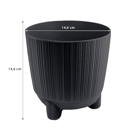 Doniczka Osłonka Okrągła Na Kwiaty 14,5 Cm Zestaw