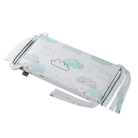 Ochraniacz do łóżeczka, ecru-niebieski, 180x30cm, Magic Collection