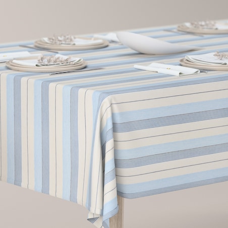 Obrus prostokątny 130 x 210 cm niebieskie pasy