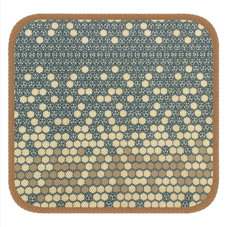 Wodoodporna poduszka na krzesło i meble ogrodowe 40x40 plastry miodu złote