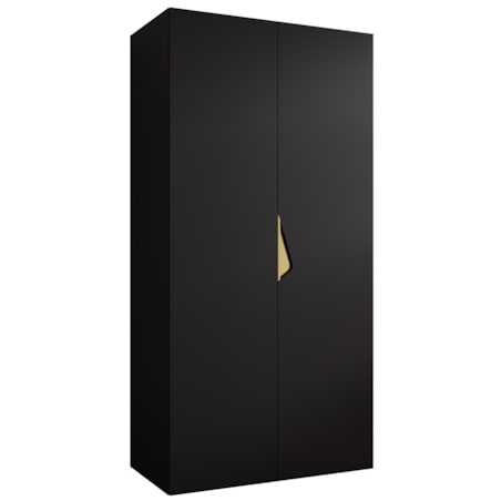 Szafa uchylna Sandi 1 100 wys 202 cm Czarny + u Złoty