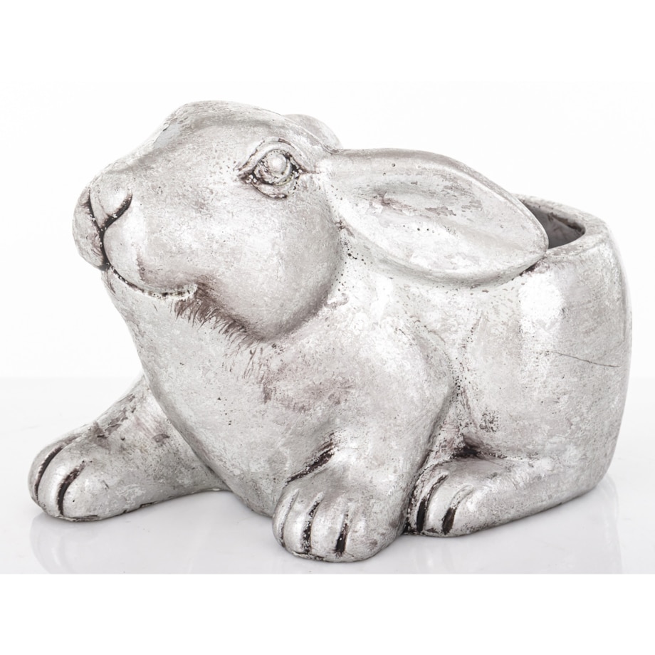 Osłonka cementowa 15x13x22 cm KRÓLIK srebrny