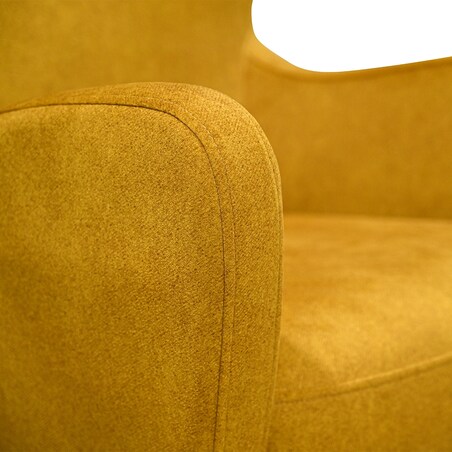 Fotel nowoczesny Tristan - żółty - 77cm x 103cm x 85cm