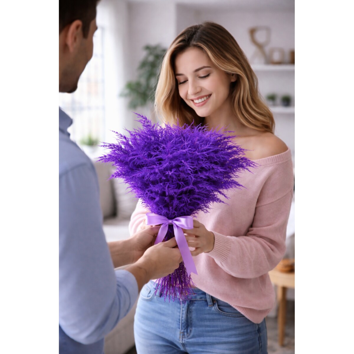 Asparagus Milka – bukiet , 50 szt., wysokość ok. 80 cm, 550–600 g