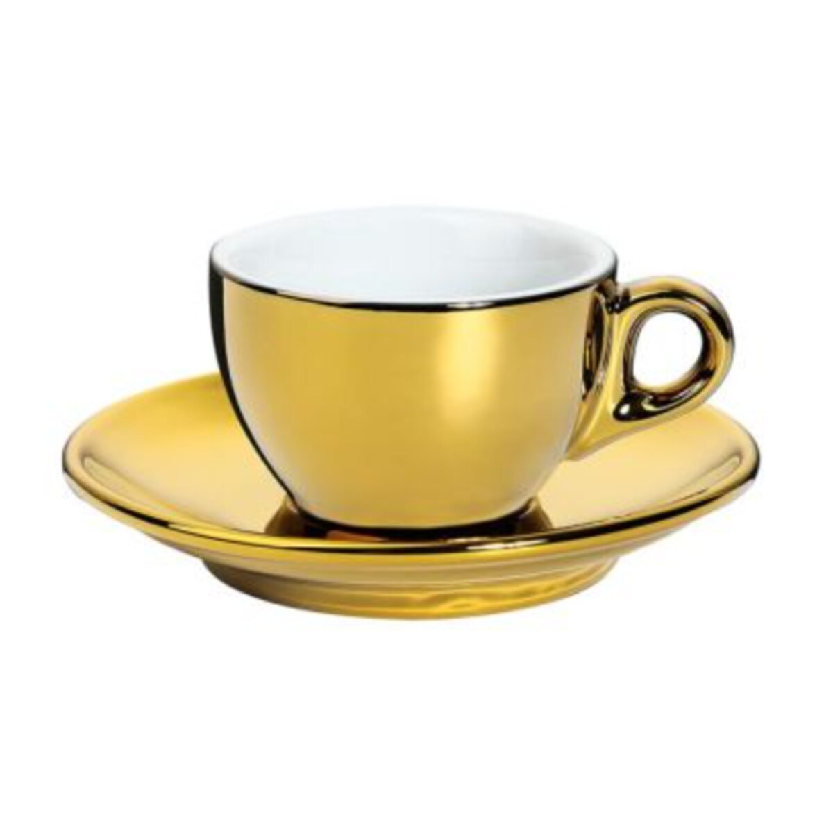 Filiżanka ze spodkiem do espresso (złota) Roma Cilio