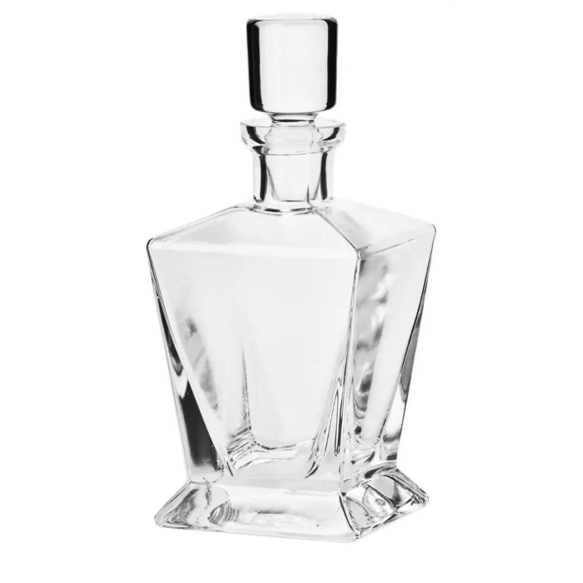 Krosno Caro Karafka do Whisky 750 ml Kwadratowa z Korkiem Elegancka