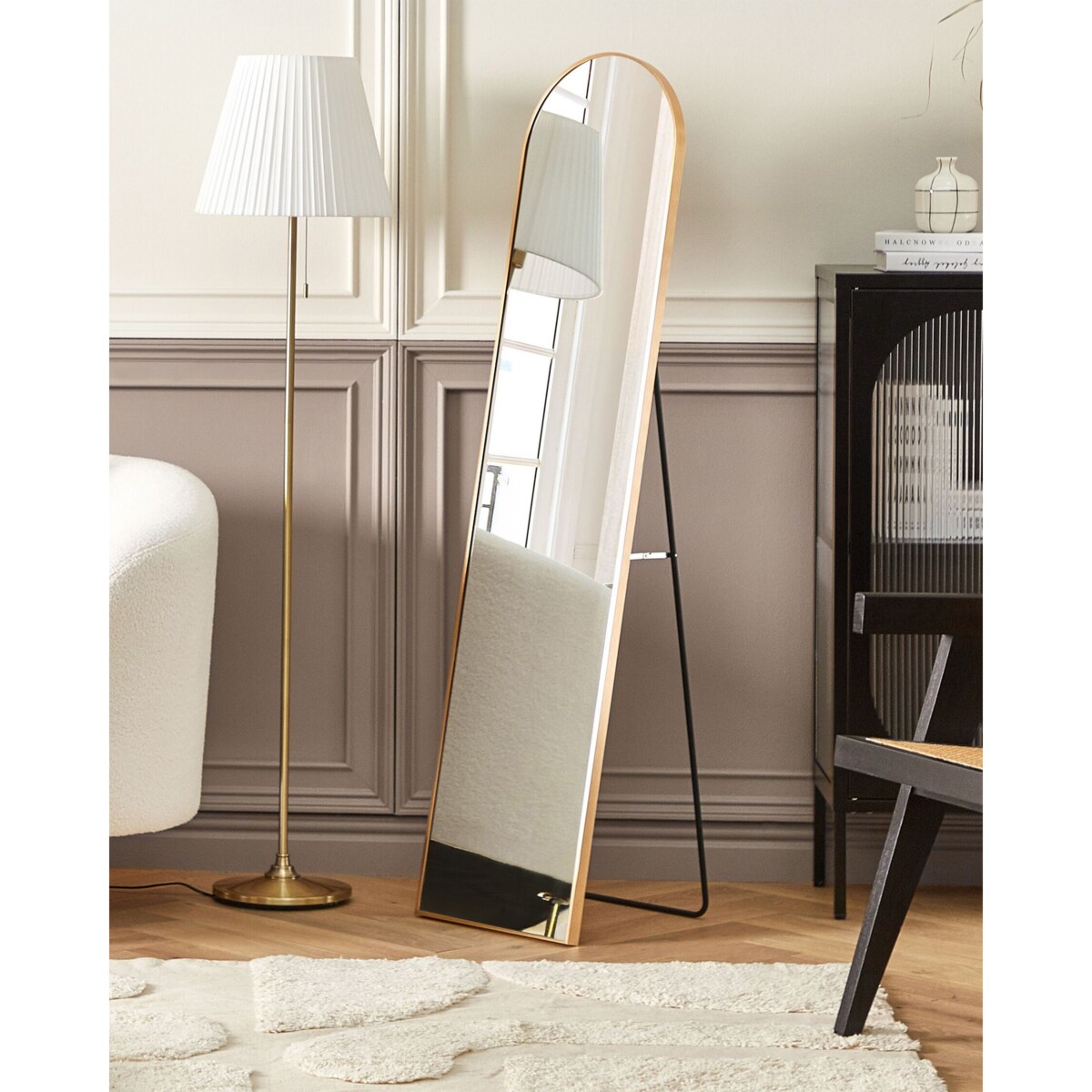 Lustro stojące złote BAGNOLET