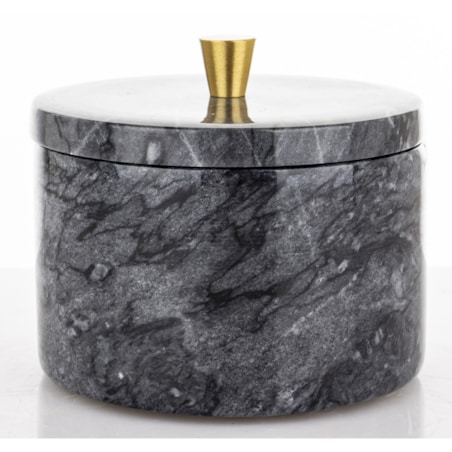 Okrągły pojemnik dekoracyjny 8,5x10x10 cm RAFI czarny