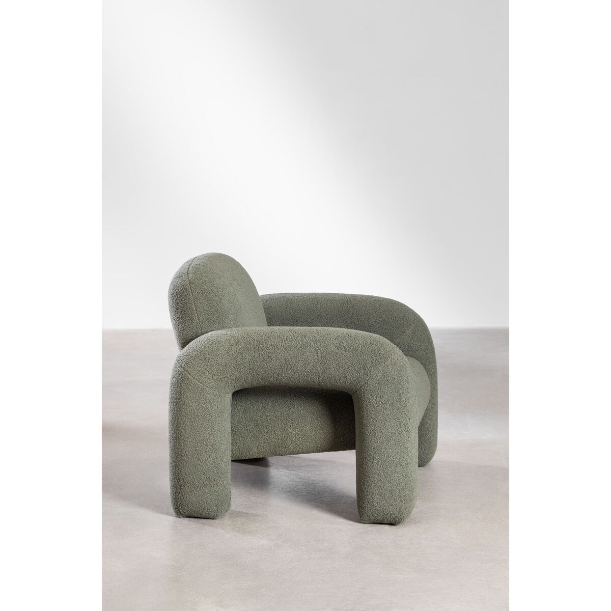 Fotel wypoczynkowy, boculé, szałwiowa zieleń, Nixon