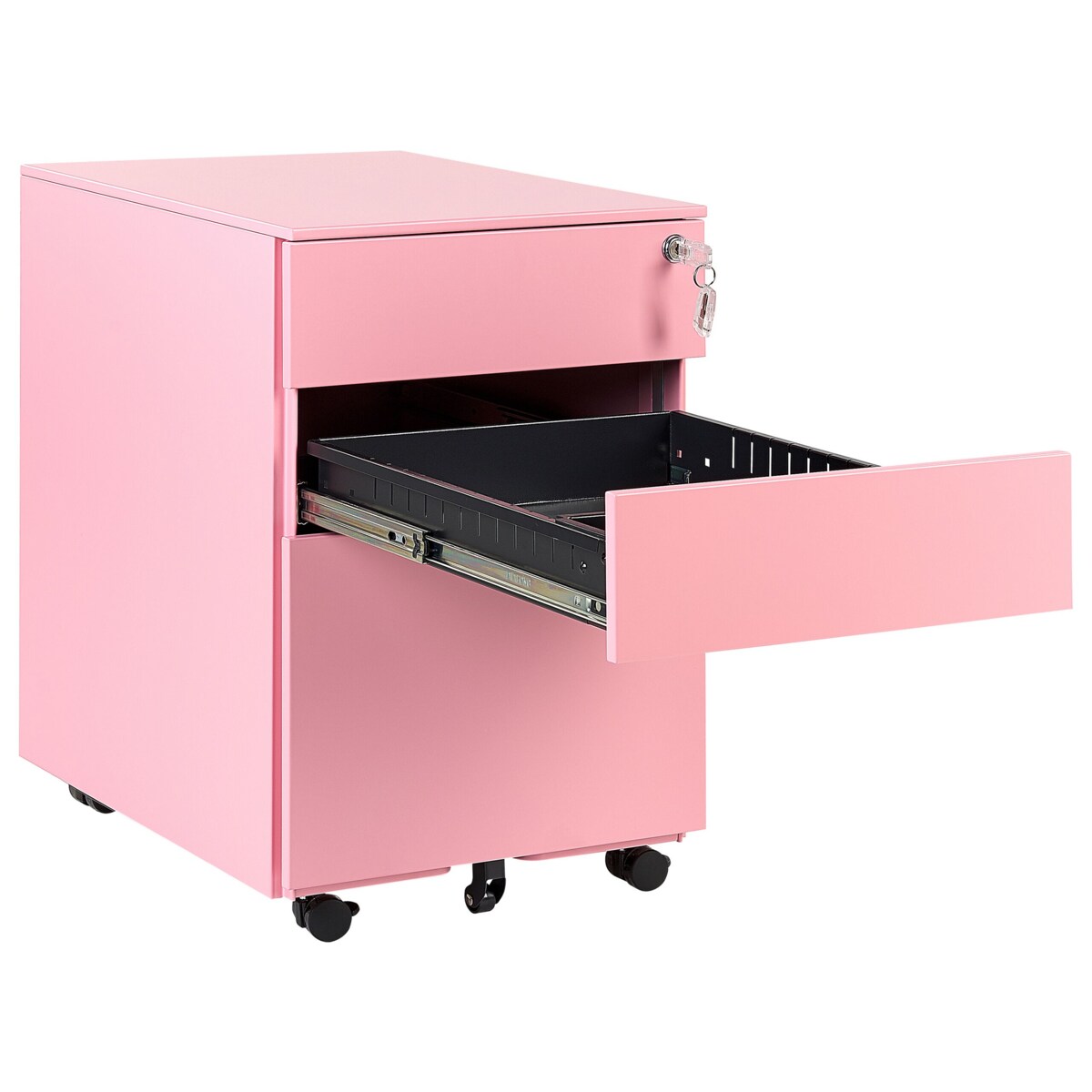 Szafka biurowa metalowa różowa CAMI