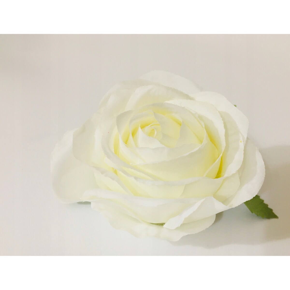 6x Róża sztuczna wyrobowa do wiązanek główka pąk cmentarz kwiaty BIAŁA duża
