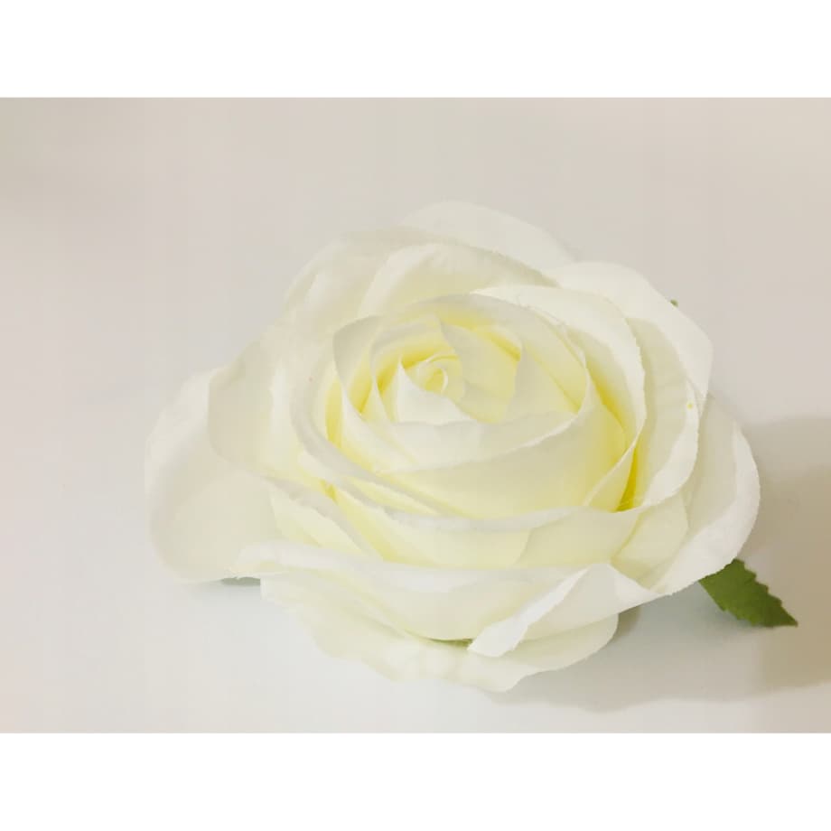 6x Róża sztuczna wyrobowa do wiązanek główka pąk cmentarz kwiaty BIAŁA duża