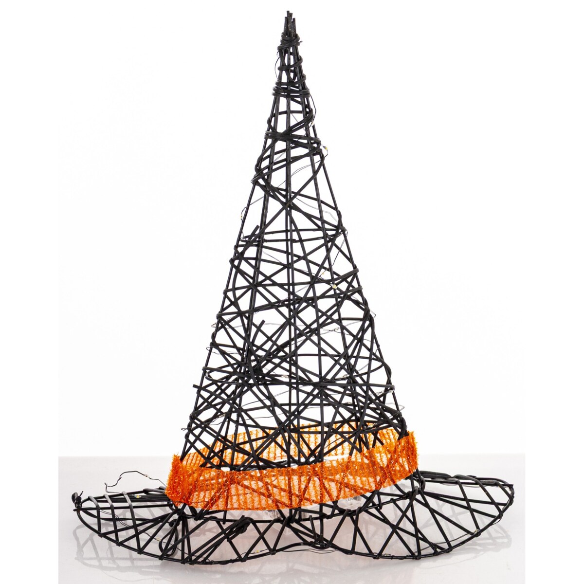 Dekoracja Halloween - kapelusz czarownicy LED 41x34x16 cm PETASUS-2 czarny