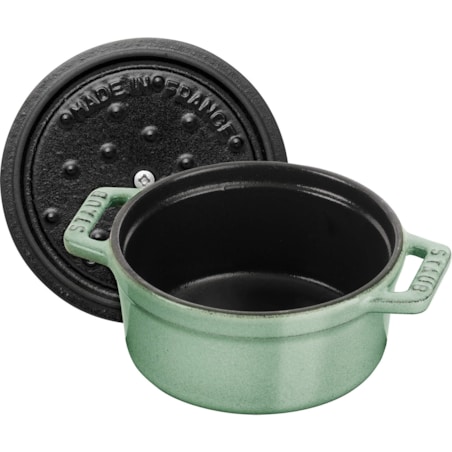 Mini garnek żeliwny okrągły Staub - 250 ml, Miętowy