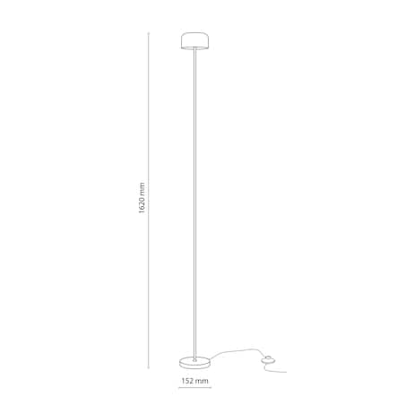 Lampa Stojąca Led Tk Lighting Noa Łososiowa Podłogowa Smukła Minimalizm 9W 3000K 800Lm