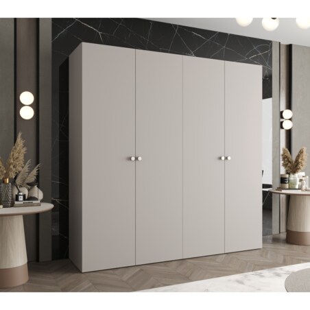 Szafa uchylna otwierana PARMA 1 200 wys. 202 cm Kaszmir + u. Srebrny