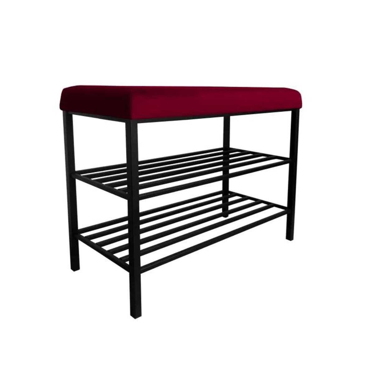 Stojak na buty z siedziskiem GAJA MG31 czarny/bordowy