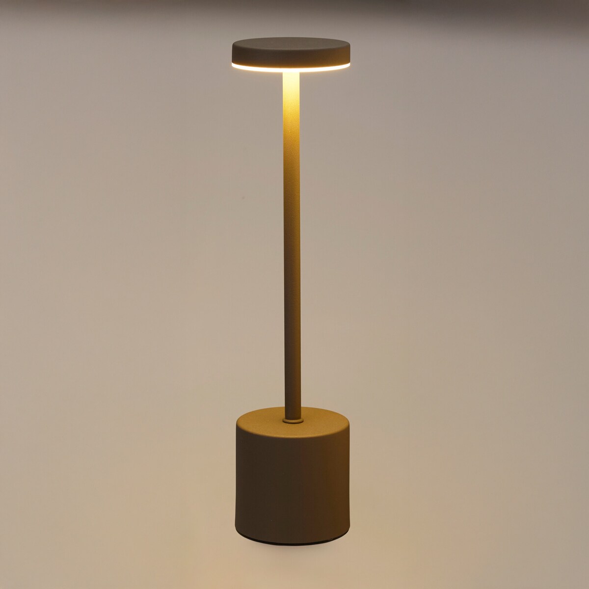 Lampka stołowa LED z ładowalną baterią, metal, 34 cm