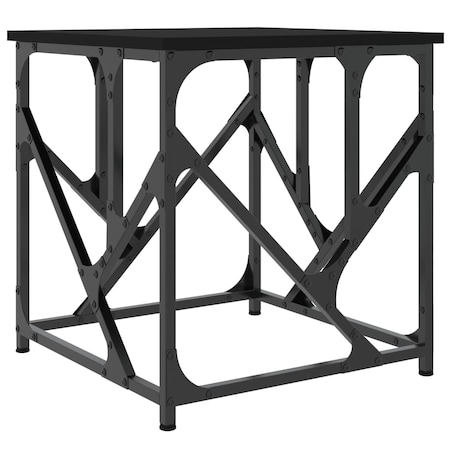 vidaXL Stolik kawowy, czarny, 45x45x47,5 cm, materiał drewnopochodny