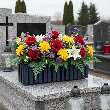 Donica Na Cmentarz Skrzynka Korytko Doniczka Na Wszystkich Świętych Boardee Fence 58 Cm