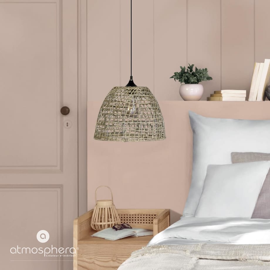 Klosz z trawy morskiej JADA, lampa stożkowa, Ø 35 cm