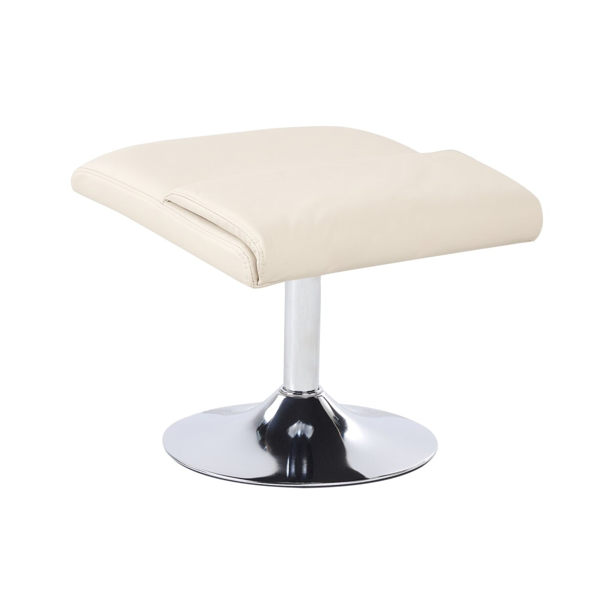 Rozkładany fotel LEGEND Z podnóżkiem Ekoskóra Jasnobeżowy