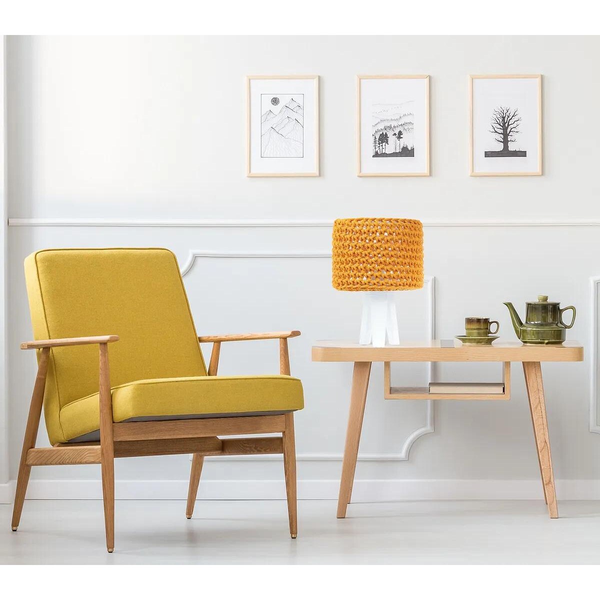 Lampa stołowa COTTON WOOD zółta