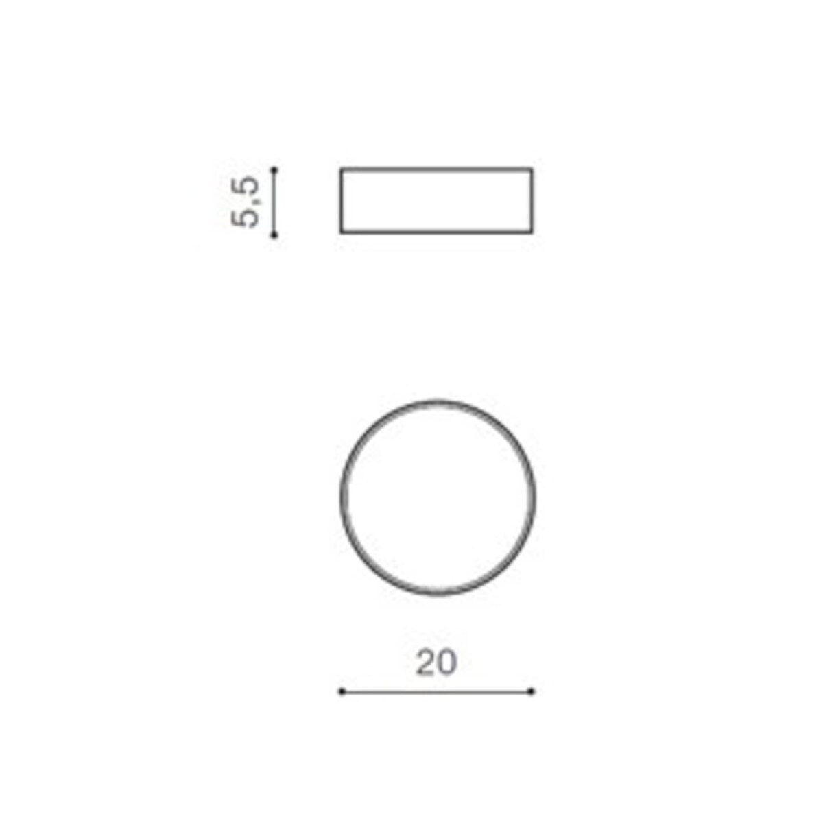 Zewnętrzna lampa sufitowa Casper LED 15W round czarna