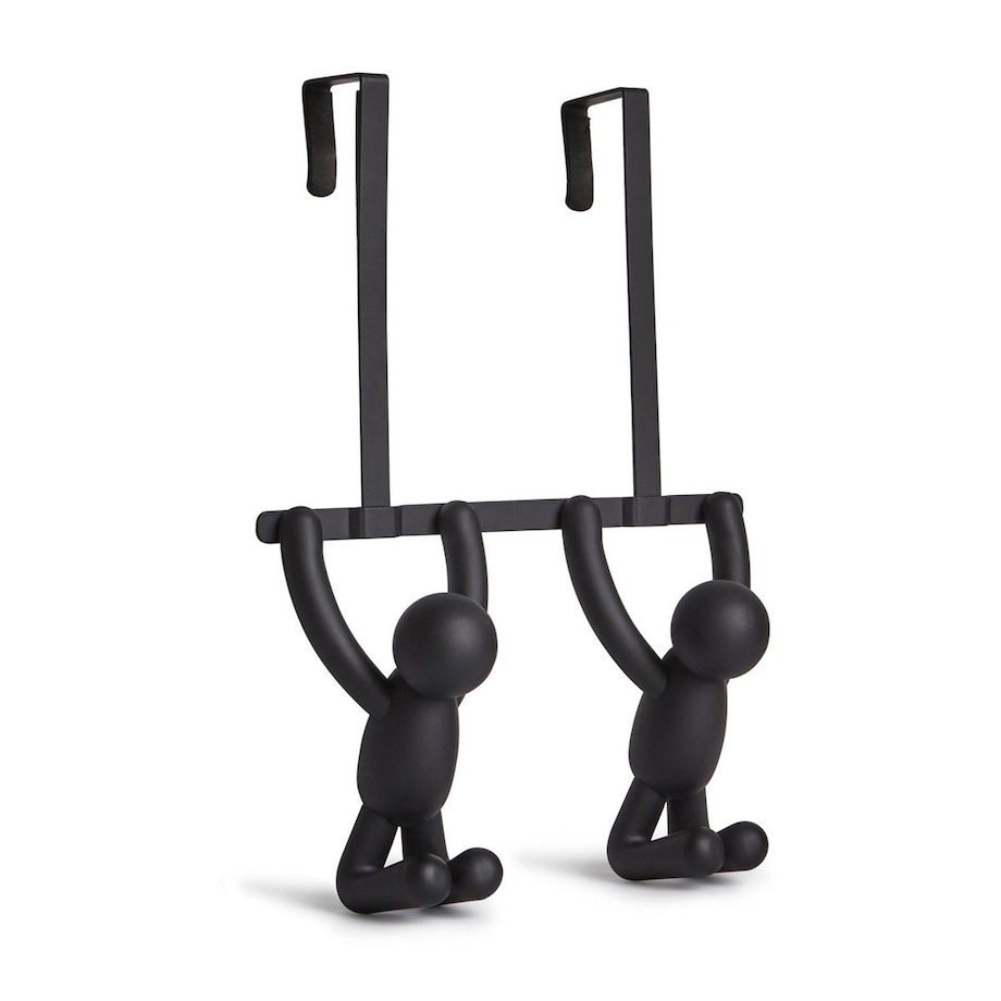 Wieszak na drzwi podwójny czarny Buddy, 21.5 x 14.5 x 7 cm, Umbra