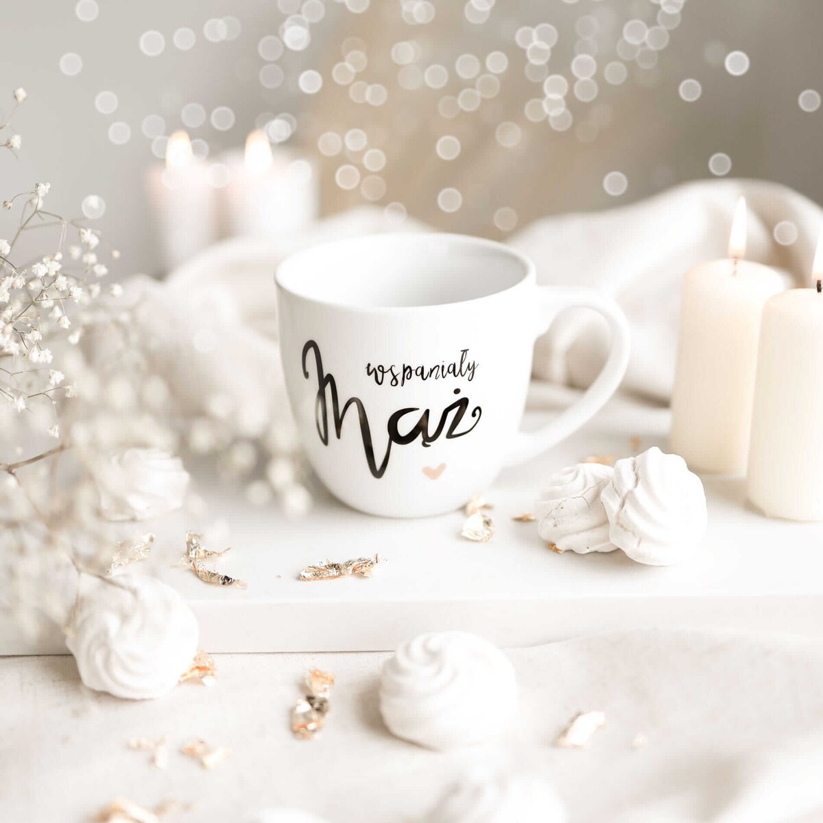 Kubek 300 ml - Wspaniały mąż ZŁOTE SERCE