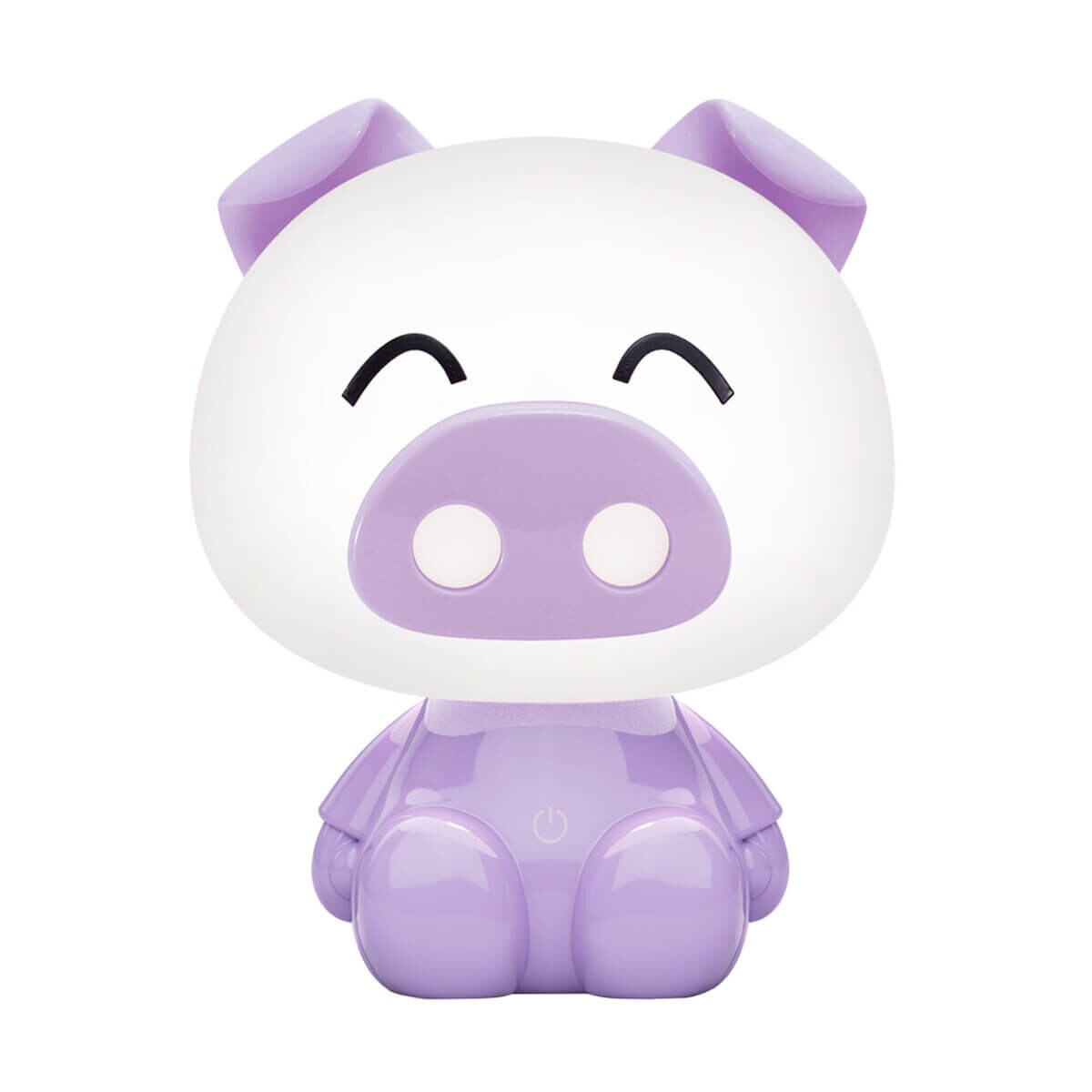 Dziecięca lampka stołowa Pig KDR-603B-PE Zumaline LED 3W 4000K biała fioletowa