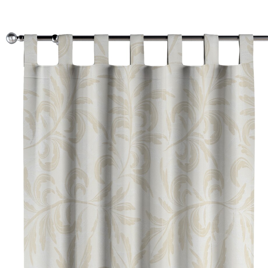 Zasłona na szelkach 1 szt. 130x260 szaro-beżowe liście akantu