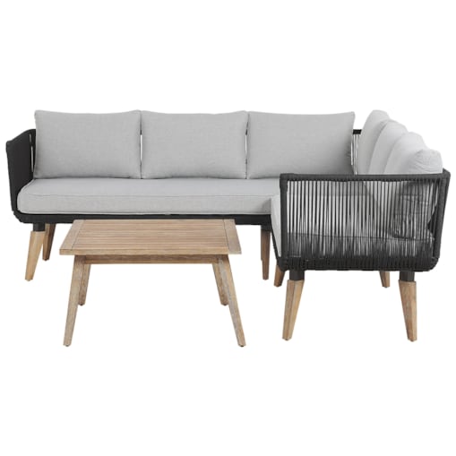 Zestaw ogrodowy drewno akacjowe beżowoszary ALCAMO