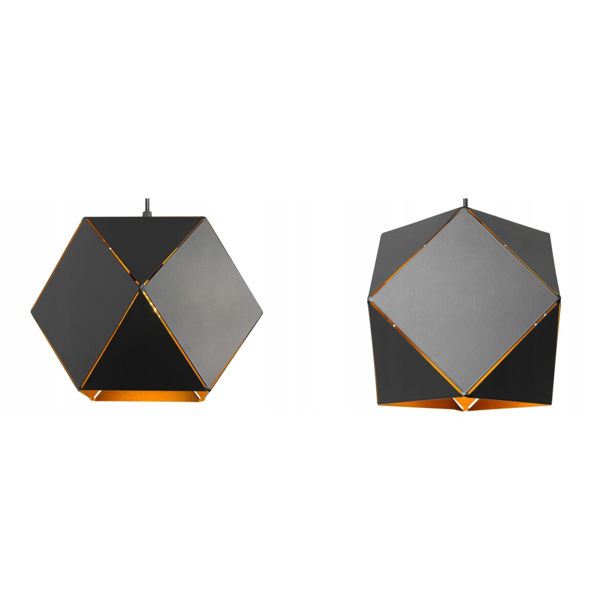 Lampa Wisząca Sufitowa Geometryczna Czarna Loft